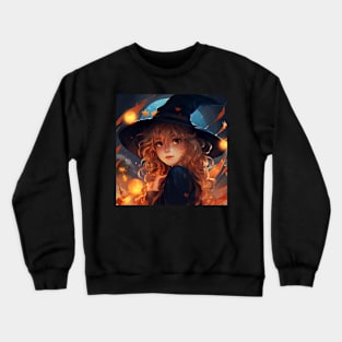 Halloween witch girl Crewneck Sweatshirt